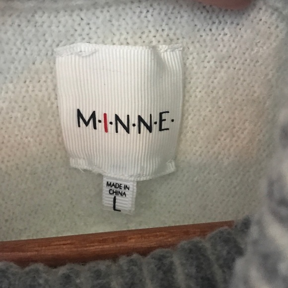 MINNE Grey Cream Ombré Turtleneck Sweater - Picture 3 of 10